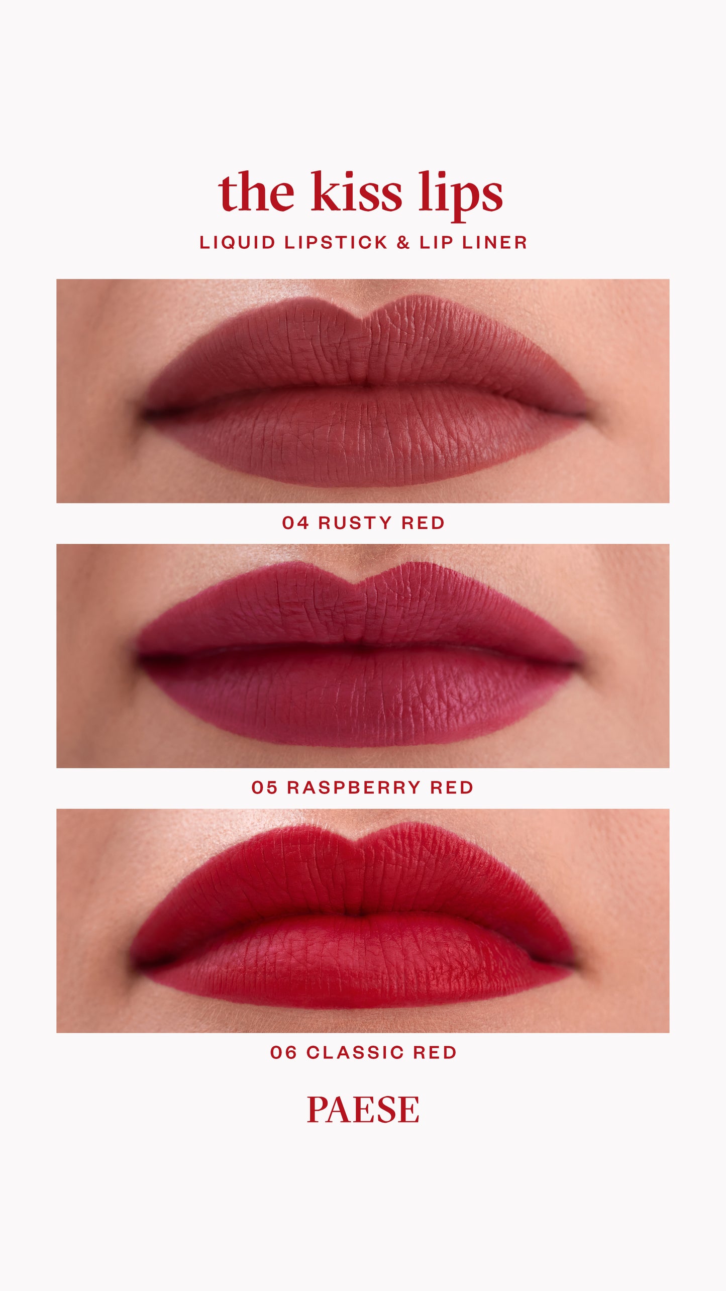 PAESE | The Kiss Lips Liquid Lipstick